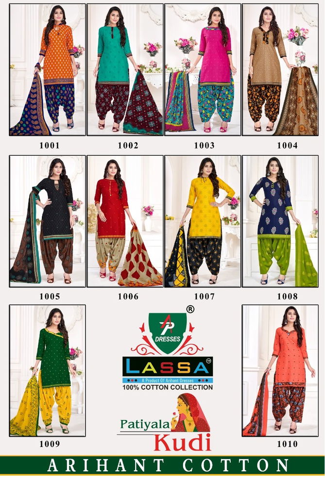 ARIHANT LASSA PATIYALA KUDI New Designer Fancy Casual Wear Dress Material Collection